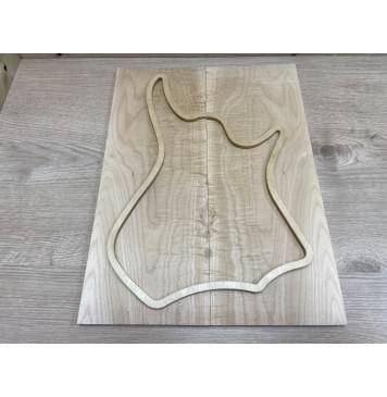 Клён Белый Явор, Волнистый заготовка на топ для Тревел гитары Смешанный АА Волна А 8х153х400 мм - 2 шт. (книжкой)-4