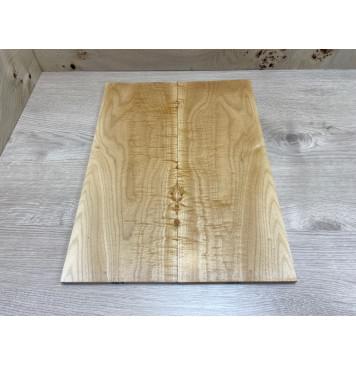 Клён Белый Явор, Волнистый заготовка на топ для Тревел гитары Смешанный АА Волна А 8х153х400 мм - 2 шт. (книжкой)-2