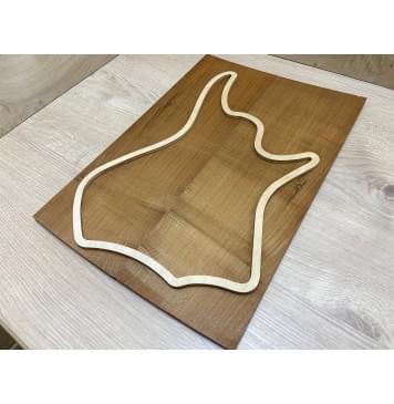 Клён Печёный Волнистый заготовка на топ для Тревел гитары Смешанный АА Волна А 9,5х141х400 мм - 2 шт.(книжкой)-1