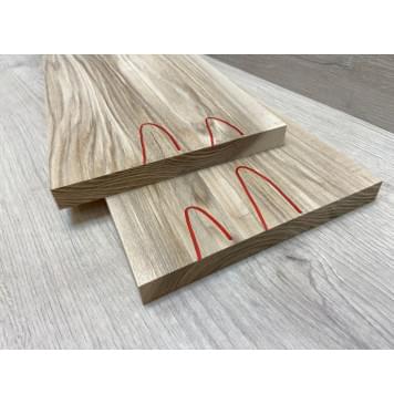 Ясень Оливковый заготовка на топ Тангент ААА 17х176х470 мм 2 шт книжкой-2