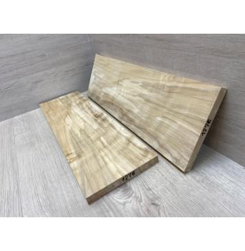 Берёза Болотная Пламенная заготовка на топ Смешанный АА Волна АА 18х162х525 мм 2 шт книжкой-4