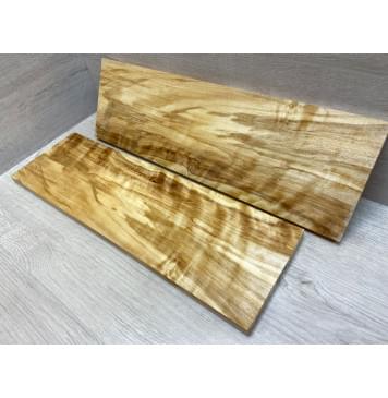 Берёза Болотная Пламенная заготовка на топ Смешанный АА Волна АА 18х162х525 мм 2 шт книжкой-1