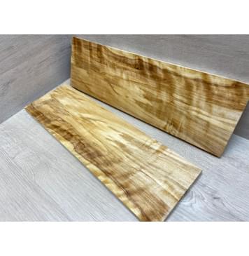 Берёза Болотная Пламенная заготовка на топ Смешанный АА Волна АА 18х162х525 мм 2 шт книжкой-2