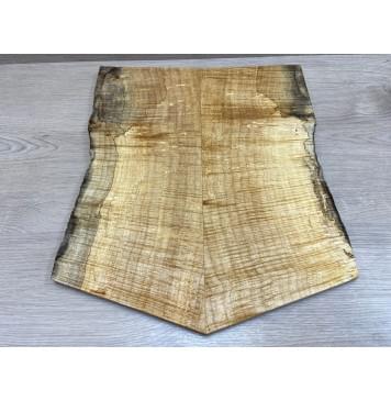 Клён Американский Spalted Волнистый заготовка на топ Смешанный ААА Волна ААА 16,5х180х430-470 мм 2 шт (книжкой) Уценка-гнилостные поражения древесины,под стабилизацию или работу с порозаполнителями-2