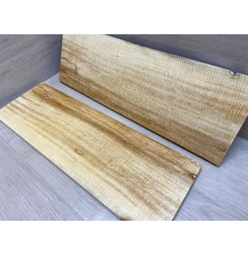 Клён Американский Spalted Волнистый заготовка на топ Смешанный ААА Волна ААА 17х190х590 мм 2 шт (книжкой) Уценка-гнилостные поражения древесины,под стабилизацию или работу с порозаполнителями-2