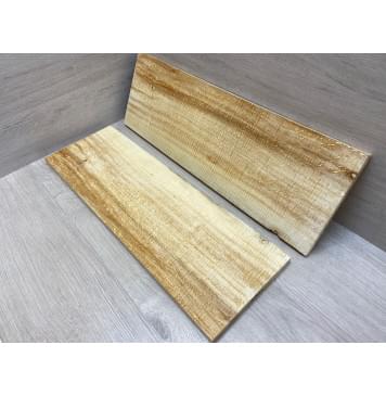 Клён Американский Spalted Волнистый заготовка на топ Смешанный ААА Волна ААА 17х190х590 мм 2 шт (книжкой) Уценка-гнилостные поражения древесины,под стабилизацию или работу с порозаполнителями-4