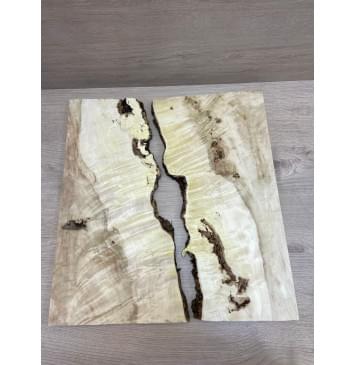 Клён Американский Волнистый заготовка на топ  Смешанный ААА Волна ААА 9х170-230х450 мм - 2 шт. (книжкой)-0