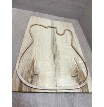 Клён Американский Spalted Волнистый Смешанный ААА Волна ААА 6х164-174х510 мм - 2 шт. (книжкой)-8