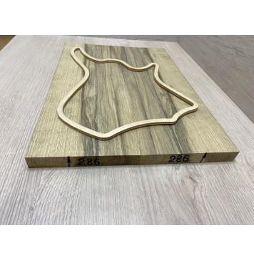 Корина Чёрная заготовка на топ Тревел гитары Радиал ААА 20х152х430 мм 2 шт (книжкой)-3