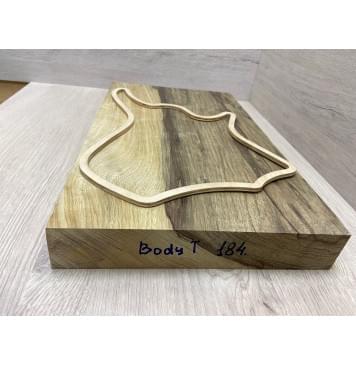 Корина Чёрная заготовка корпуса для Тревел гитары Смешанный АА 48,5х269х450 мм (Массив) Корина Чёрная заготовка корпуса для Тревел гитары Смешанный АА 48,5х269х450 мм (Массив)-3