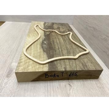 Корина Чёрная заготовка корпуса для Тревел гитары Смешанный ААА 45х272х475 мм (Массив) Корина Чёрная заготовка корпуса для Тревел гитары Смешанный ААА 45х272х475 мм (Массив)-3