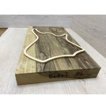 Корина Чёрная заготовка корпуса для Тревел гитары Смешанный АА 48х267х438 мм (Массив) Корина Чёрная заготовка корпуса для Тревел гитары Смешанный АА 48х267х438 мм (Массив)-2