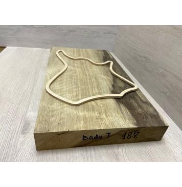 Корина Чёрная заготовка корпуса для Тревел гитары Смешанный АА 48,5х267х485 мм (Массив) Корина Чёрная заготовка корпуса для Тревел гитары Смешанный АА 48,5х267х485 мм (Массив)-3