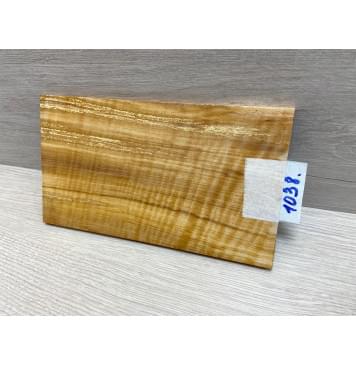 Ольха Волнистая заготовка накладки на головку грифа Радиал АА Волна ААА 8х123х210 мм-0