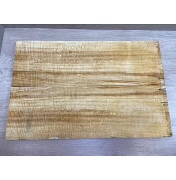 Клён Американский Spalted Волнистый заготовка на топ Смешанный ААА Волна ААА 19х194х590 мм 2 шт (книжкой) Уценка-гнилостные поражения древесины,под стабилизацию или работу с порозаполнителями -1