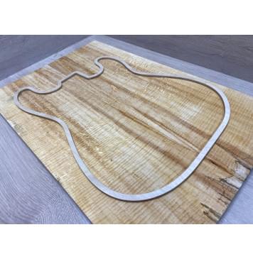 Клён Американский Spalted Волнистый заготовка на топ Смешанный ААА Волна ААА 19х194х590 мм 2 шт (книжкой) Уценка-гнилостные поражения древесины,под стабилизацию или работу с порозаполнителями -3