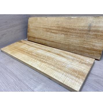 Клён Американский Spalted Волнистый заготовка на топ Смешанный ААА Волна ААА 19х194х590 мм 2 шт (книжкой) Уценка-гнилостные поражения древесины,под стабилизацию или работу с порозаполнителями -5
