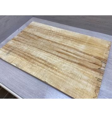 Клён Американский Spalted Волнистый заготовка на топ Смешанный ААА Волна ААА 19х194х590 мм 2 шт (книжкой) Уценка-гнилостные поражения древесины,под стабилизацию или работу с порозаполнителями -0