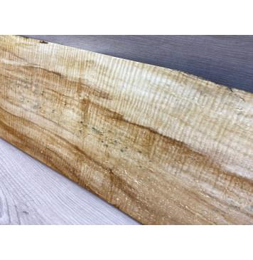Клён Американский Spalted Волнистый заготовка на топ Смешанный ААА Волна АА 23х155-197х520 мм (1 шт под распил) Уценка-гнилостные поражения древесины,под стабилизацию или работу с порозаполнителями-2