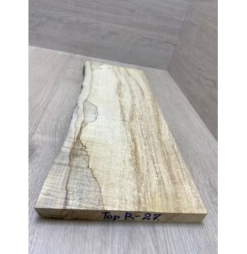 Клён Американский Spalted Волнистый заготовка на топ Смешанный ААА Волна А 22,5х190-200х530 мм (1 шт под распил) Уценка-гнилостные поражения древесины,под стабилизацию или работу с порозаполнителями-4