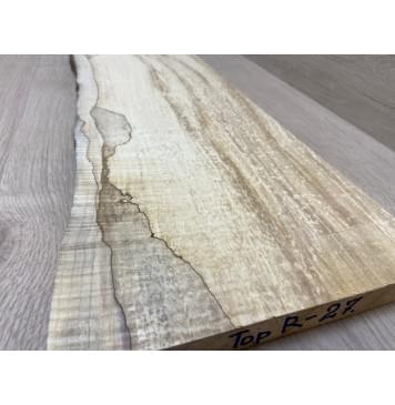 Клён Американский Spalted Волнистый заготовка на топ Смешанный ААА Волна А 22,5х190-200х530 мм (1 шт под распил) Уценка-гнилостные поражения древесины,под стабилизацию или работу с порозаполнителями-3