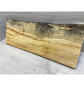 Клён Американский Spalted Волнистый заготовка на топ Смешанный ААА Волна А 22,5х190-200х530 мм (1 шт под распил) Уценка-гнилостные поражения древесины,под стабилизацию или работу с порозаполнителями-0