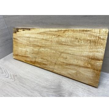 Клён Американский Spalted Волнистый заготовка на топ Смешанный АА Волна ААА 15,5х202-213х525 мм (1 шт под распил) Уценка-гнилостные поражения древесины,под стабилизацию или работу с порозаполнителями-0