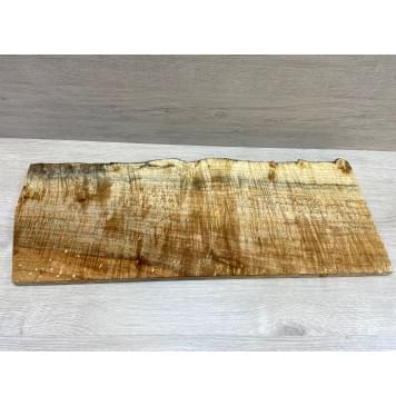 Клён Американский Spalted Волнистый заготовка на топ Смешанный А Волна АА 18х220-230х600-625 мм (1 шт под распил) Уценка-гнилостные поражения древесины,под стабилизацию или работу с порозаполнителями-1