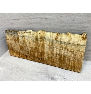 Клён Американский Spalted Волнистый заготовка на топ Смешанный А Волна АА 18х220-230х600-625 мм (1 шт под распил) Уценка-гнилостные поражения древесины,под стабилизацию или работу с порозаполнителями-0