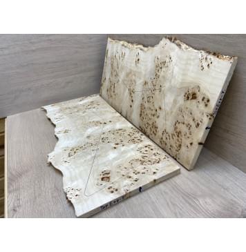 Тополь Кап заготовка на топ Смешанный ААА 17,5х250-270х670 мм (2 шт книжкой)-2