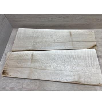 Клён Американский Волнистый заготовка на топ Радиал АА Волна ААА 21х174х480 мм 2шт (книжкой)-10