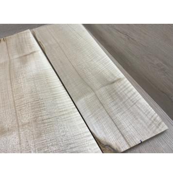 Клён Американский Волнистый заготовка на топ Радиал АА Волна ААА 21х174х480 мм 2шт (книжкой)-9