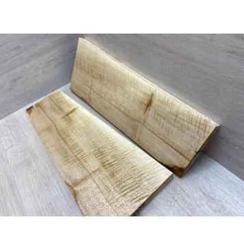 Клён Американский Волнистый заготовка на топ Радиал АА Волна ААА 21х174х480 мм 2шт (книжкой)-3