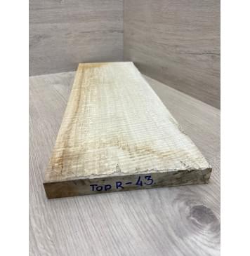 Клён Американский Spalted Волнистый заготовка на топ Радиал АА Волна ААА 22х166-176х480 мм (1шт под распил) Уценка-гнилостные поражения древесины,под стабилизацию или работу с порозаполнителями-10