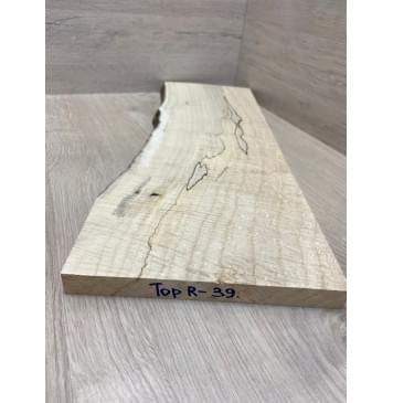 Клён Американский Spalted Волнистый заготовка на топ Смешанный ААА Волна ААА 19х160-195х495 мм (1шт под распил)-8