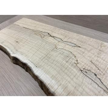 Клён Американский Spalted Волнистый заготовка на топ Смешанный ААА Волна ААА 19х160-195х495 мм (1шт под распил)-7