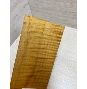 Клён Волнистый Печёный 150 гр заготовка накладки на головку грифа Тангент ААА Волна ААА 6х124х240 мм-4