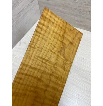 Клён Волнистый Печёный 150 гр заготовка накладки на головку грифа Тангент ААА Волна ААА 6х124х240 мм-3