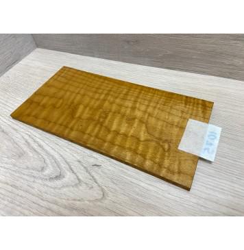 Клён Волнистый Печёный 150 гр заготовка накладки на головку грифа Тангент ААА Волна ААА 6х124х240 мм-5