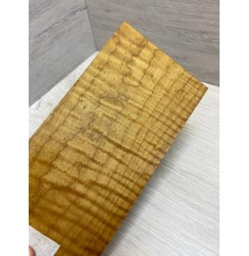 Клён Волнистый Печёный 150 гр заготовка накладки на головку грифа Тангент ААА Волна ААА 6х124х240 мм-4