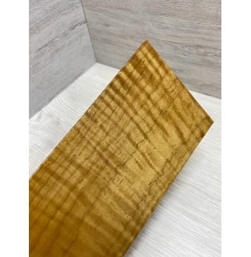 Клён Волнистый Печёный 150 гр заготовка накладки на головку грифа Тангент ААА Волна ААА 6х124х240 мм-3