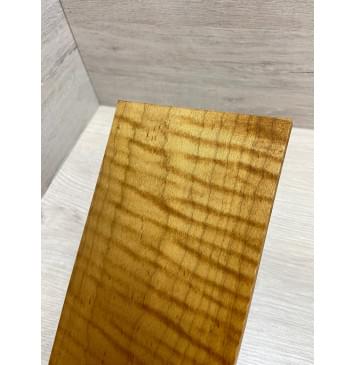 Клён Волнистый Печёный 150 гр заготовка накладки на головку грифа Тангент ААА Волна АА 7х124х240 мм-3