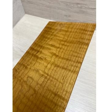 Клён Волнистый Печёный 150 гр заготовка накладки на головку грифа Тангент ААА Волна ААА 6х124х240 мм-5