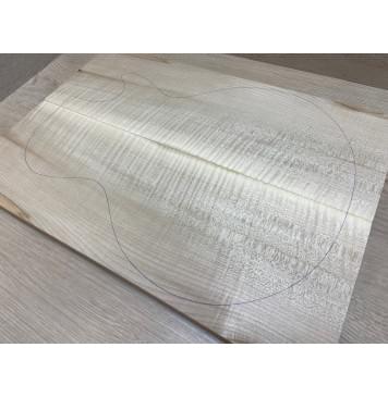 Клён Американский Белый Волнистый заготовка на топ Радиал АА Волна АА 20х174х500 мм  2 шт (книжкой)-6