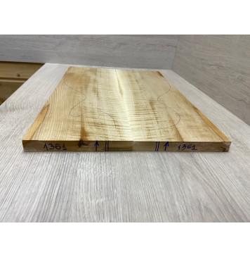 Клён Американский Белый Волнистый заготовка на топ Радиал АА Волна АА 20х174х500 мм  2 шт (книжкой)-7