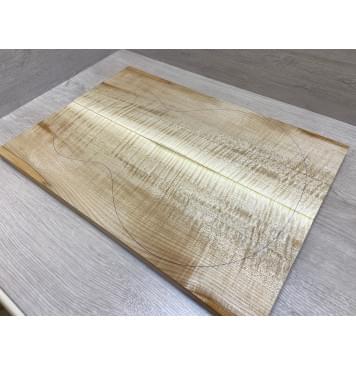 Клён Американский Белый Волнистый заготовка на топ Радиал АА Волна АА 20х174х500 мм  2 шт (книжкой)-0