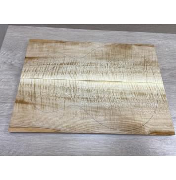 Клён Американский Белый Волнистый заготовка на топ Радиал АА Волна АА 20х174х500 мм  2 шт (книжкой)-2