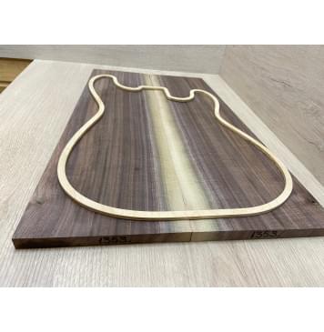 Орех Американский Заболонь заготовка на топ Радиал АА 16х153-183х535 мм 2 шт (книжкой)-1