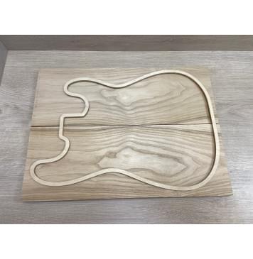 Ясень Белый  заготовка на топ Тангент ААА 18х183х495 мм  2шт (книжкой)-0