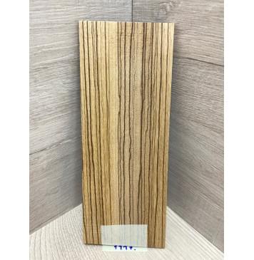 Зебрано заготовка накладки на головку грифа Радиал ААА 4,5х80-88х215 мм-1